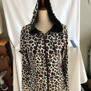 Lulu-B Animal Print Zip-Up Hoodie
